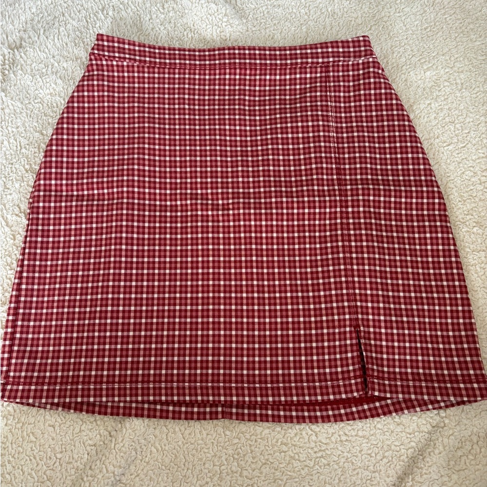 Hollister red mini skirt